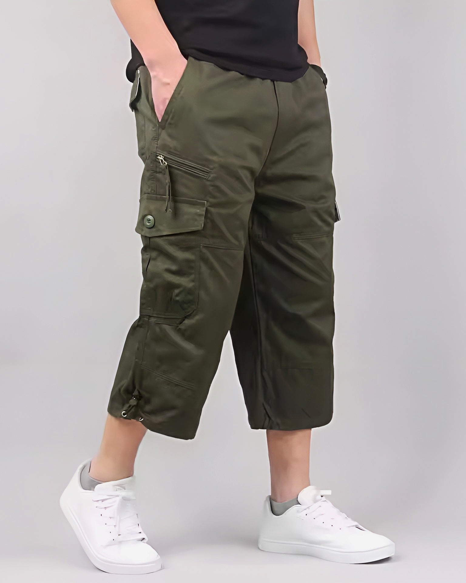 Herre Cargo Shorts Med Funktionelle Lommer 3
