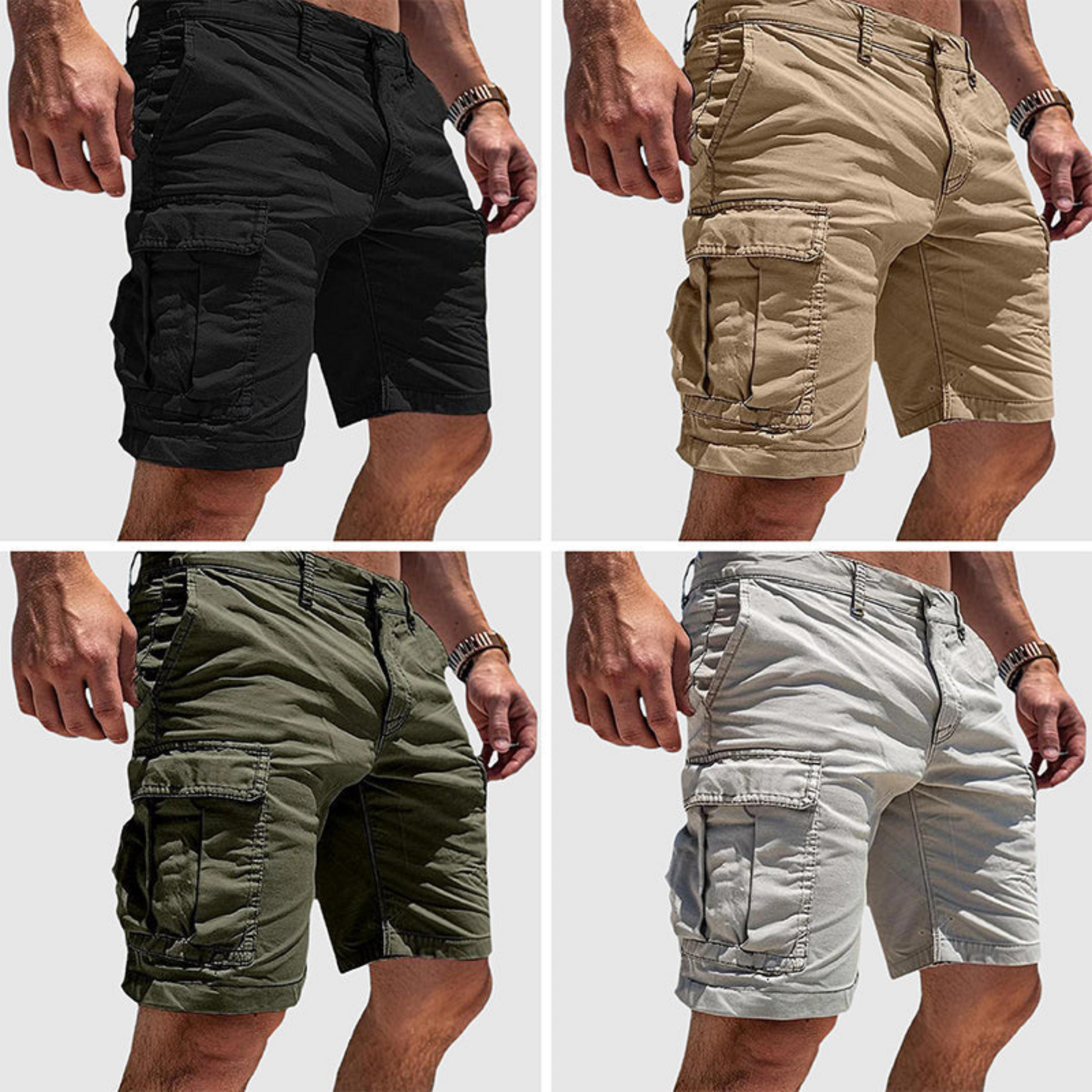 Herre Cargo Shorts Praktisk Design 3