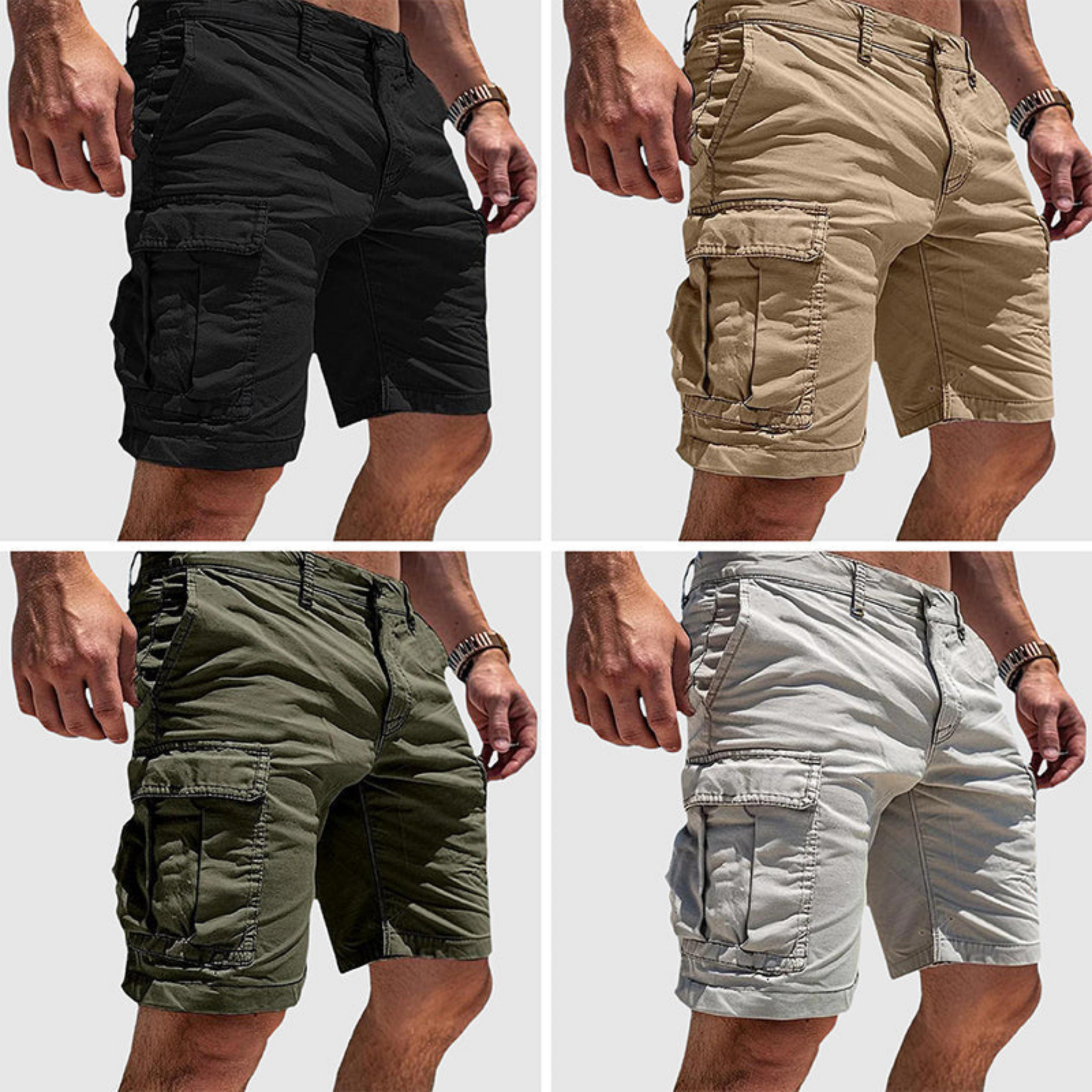 Herre Cargo Shorts Praktisk Design 3