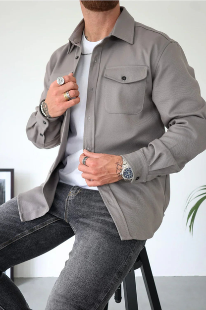 Herre Casual Overshirt Moderne Stil 0