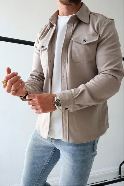Herre Casual Overshirt Moderne Stil 11