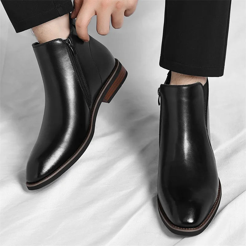 Herre Chelsea Støvler Klassisk Design med Slip-On Konstruktion 5