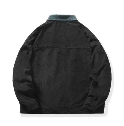 Herre Corduroy Jakke med Farveblok 5