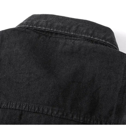 Herre Denim Jakke med Split-Panel Design 2