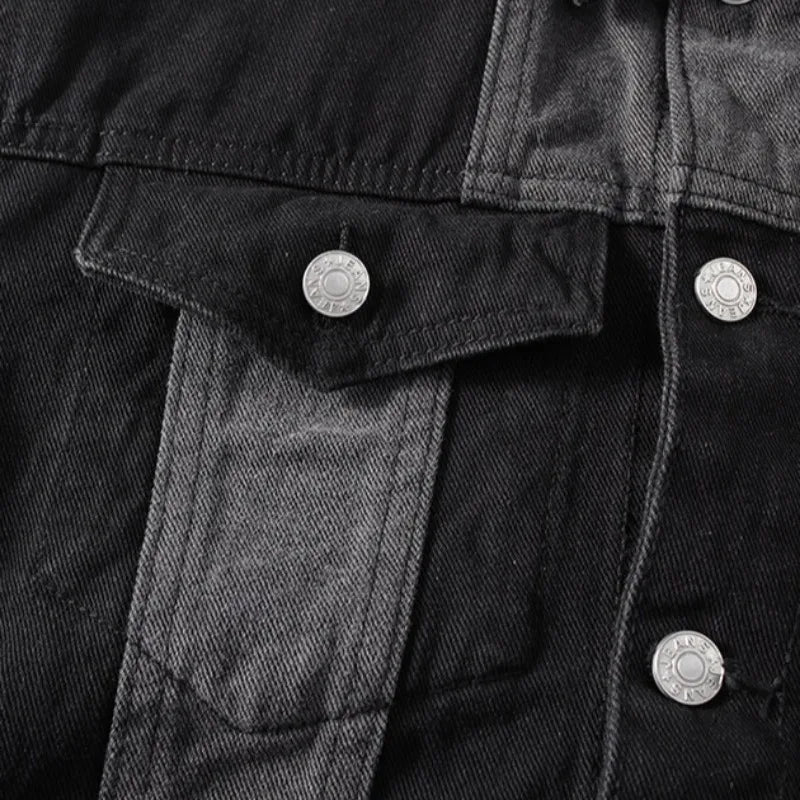 Herre Denim Jakke med Split-Panel Design 4