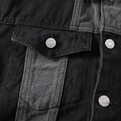 Herre Denim Jakke med Split-Panel Design 4