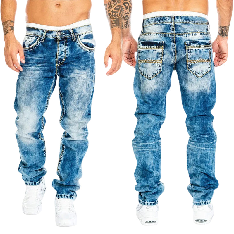 Herre Denim Jeans Urban Stil 0