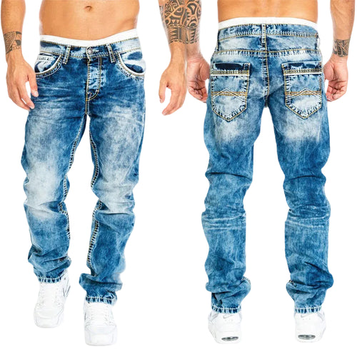 Herre Denim Jeans Urban Stil 0