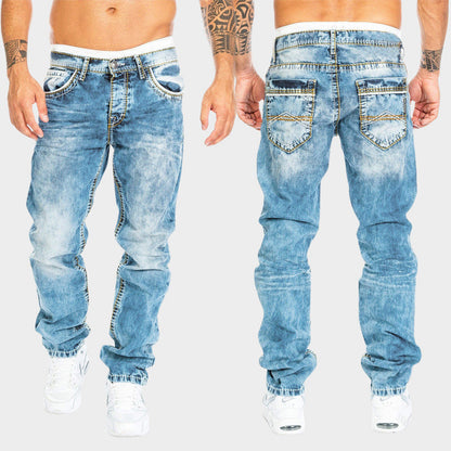 Herre Denim Jeans Urban Stil 2