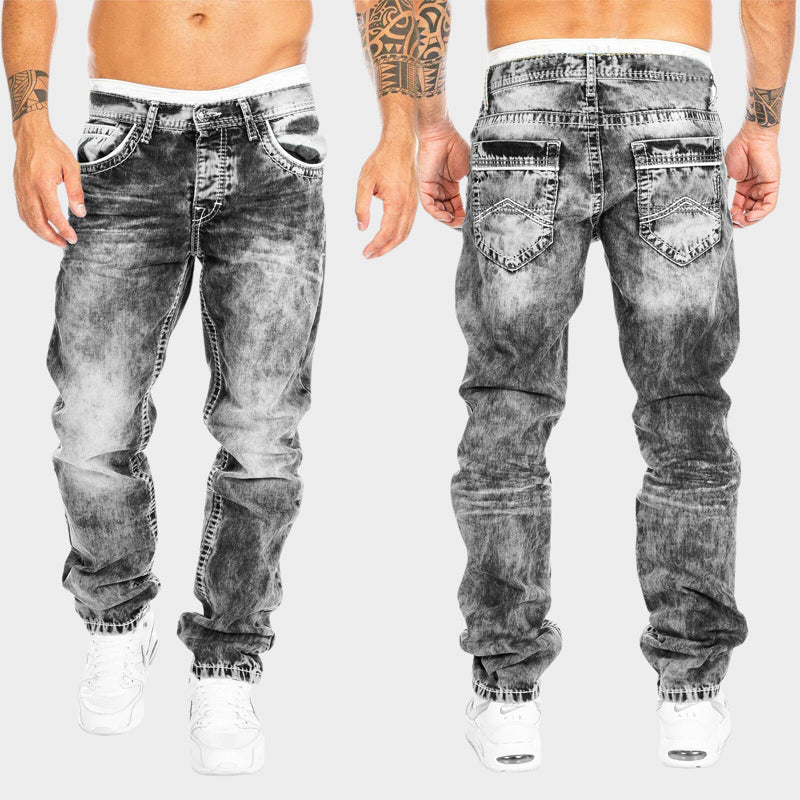 Herre Denim Jeans Urban Stil 3
