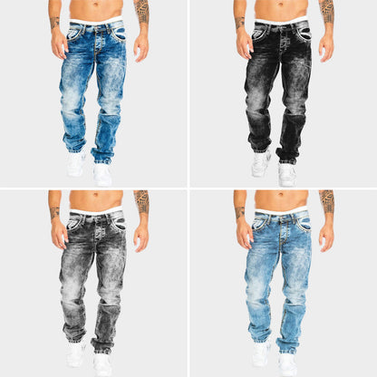 Herre Denim Jeans Urban Stil 4