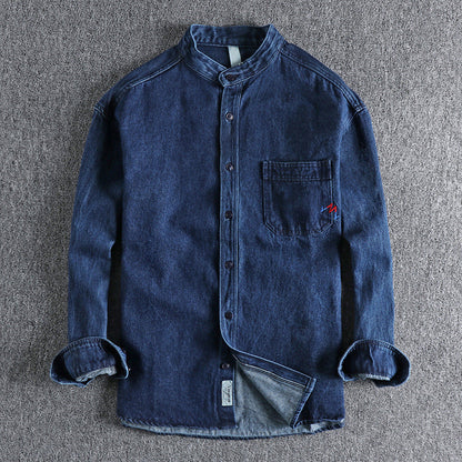 Herre Denim Skjorte Vasket 1