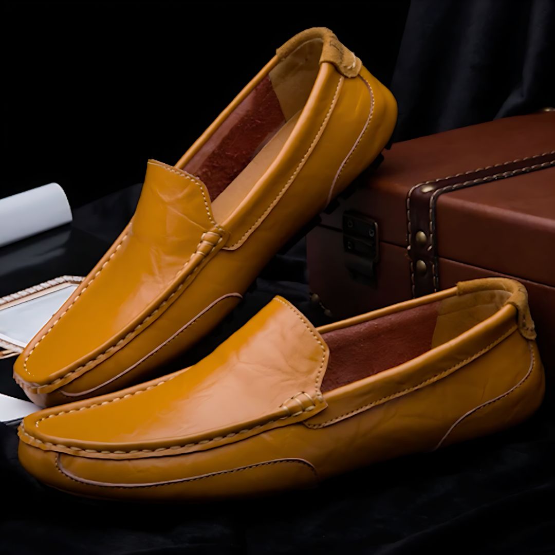 Herre Driving Loafers Læder Stil 1