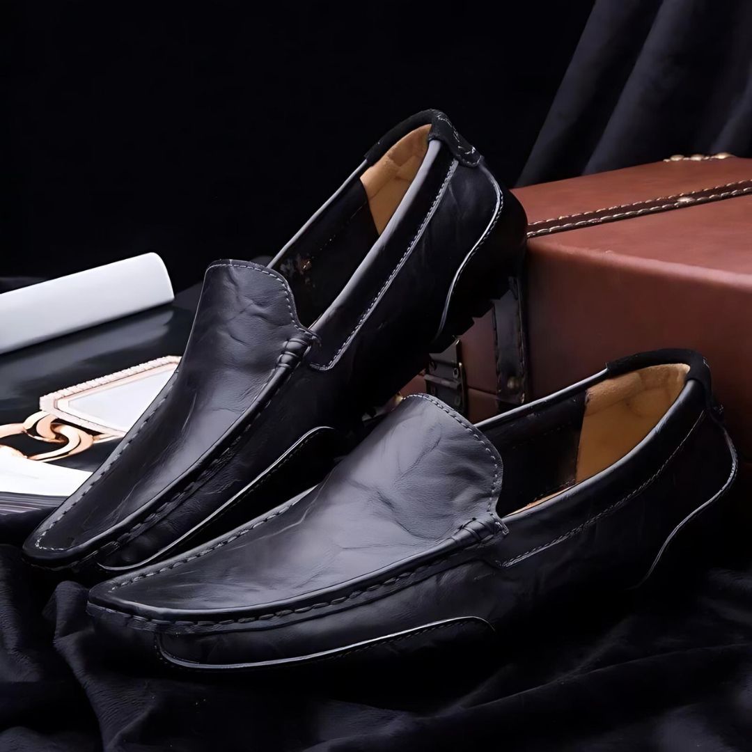 Herre Driving Loafers Læder Stil 2