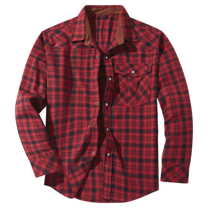 Herre Flannel Skjorte Komfortabel Design 1