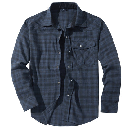 Herre Flannel Skjorte Komfortabel Design 2