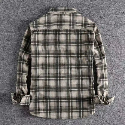 Herre Flannelskjorte med Klassisk Plaid Design 3
