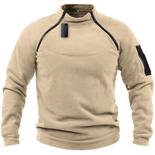 Herre Fleece Pullover med Lynlås 0