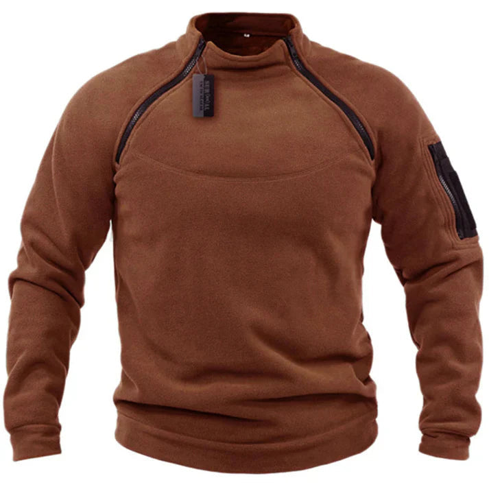 Herre Fleece Pullover med Lynlås 1
