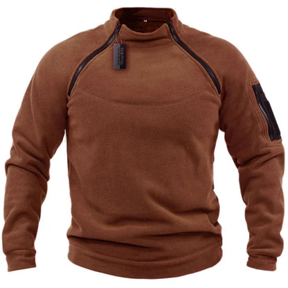 Herre Fleece Pullover med Lynlås 1