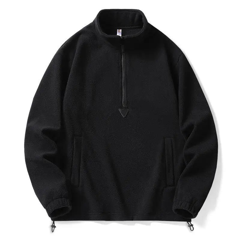 Herre Fleece Sweater med Kvart Lynlås 2