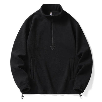 Herre Fleece Sweater med Kvart Lynlås 2