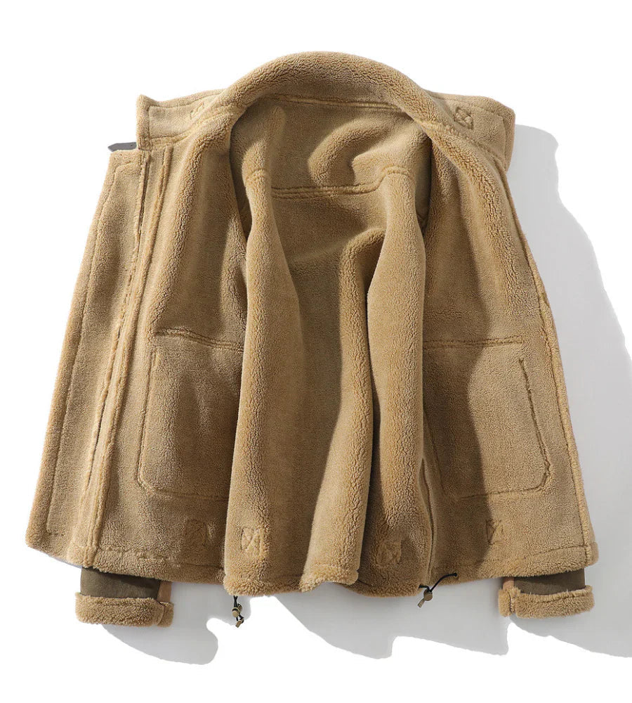 Herre Fleecejakke med Lynlås og Afslappet Stil 4