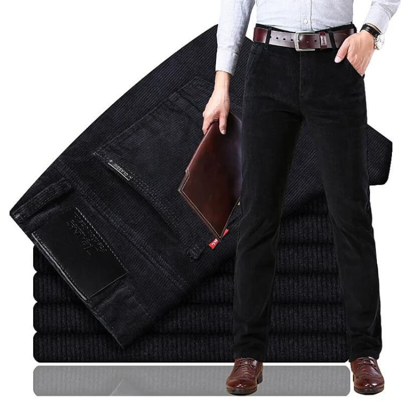 Herre Fløjlsbukser Klassisk Stil 4