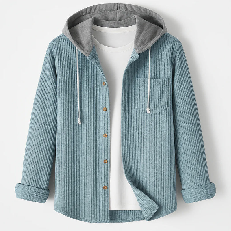 Herre Hætte Overshirt i Fløjl 1