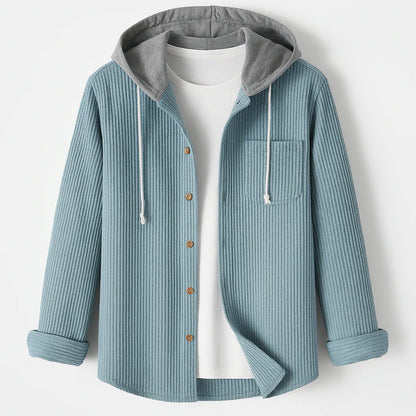 Herre Hætte Overshirt i Fløjl 1