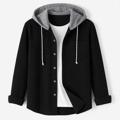 Herre Hætte Overshirt i Fløjl 4