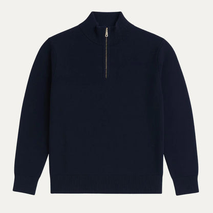 Herre Half-Zip Sweater Marineblå 4