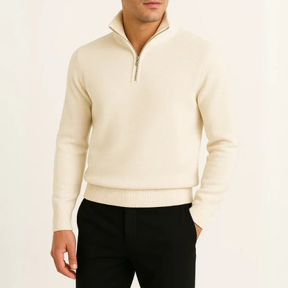 Herre Half-Zip Sweater Marineblå 5
