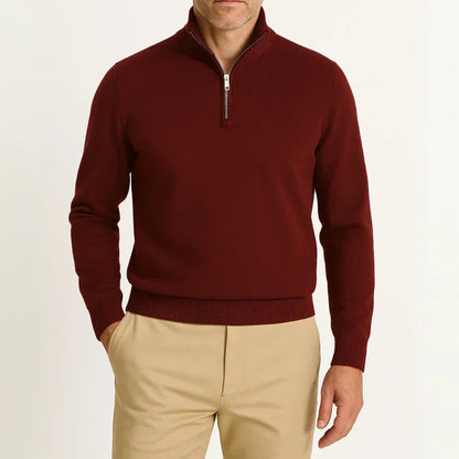 Herre Half-Zip Sweater Marineblå 7