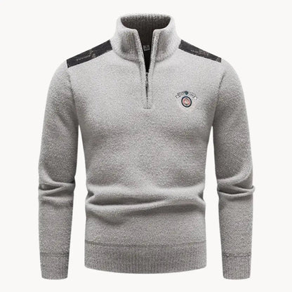 Herre Halfzip Pullover Moderne Casual Sweater 0