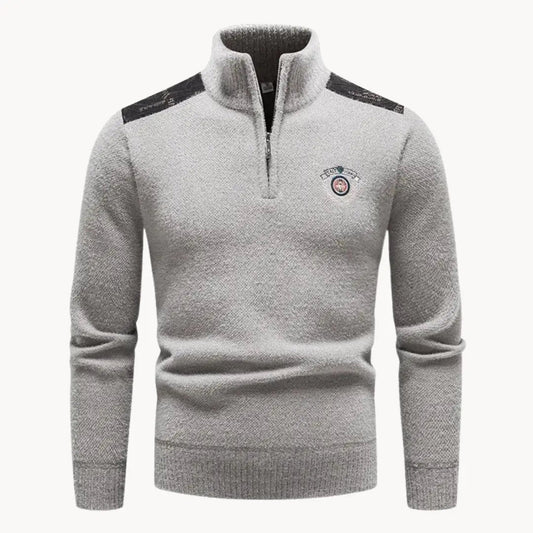Herre Halfzip Pullover Moderne Casual Sweater 0