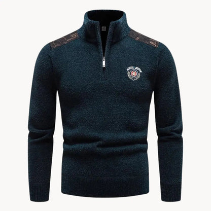 Herre Halfzip Pullover Moderne Casual Sweater 10