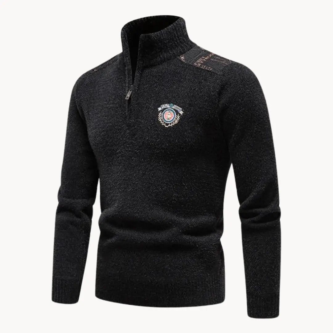 Herre Halfzip Pullover Moderne Casual Sweater 4