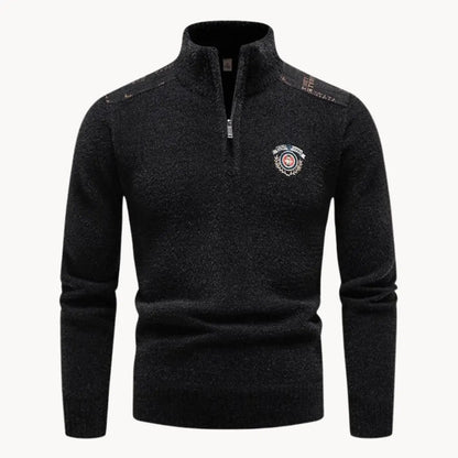 Herre Halfzip Pullover Moderne Casual Sweater 8