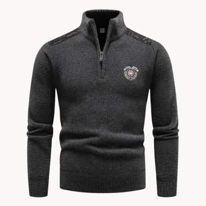 Herre Halfzip Pullover Moderne Casual Sweater 9