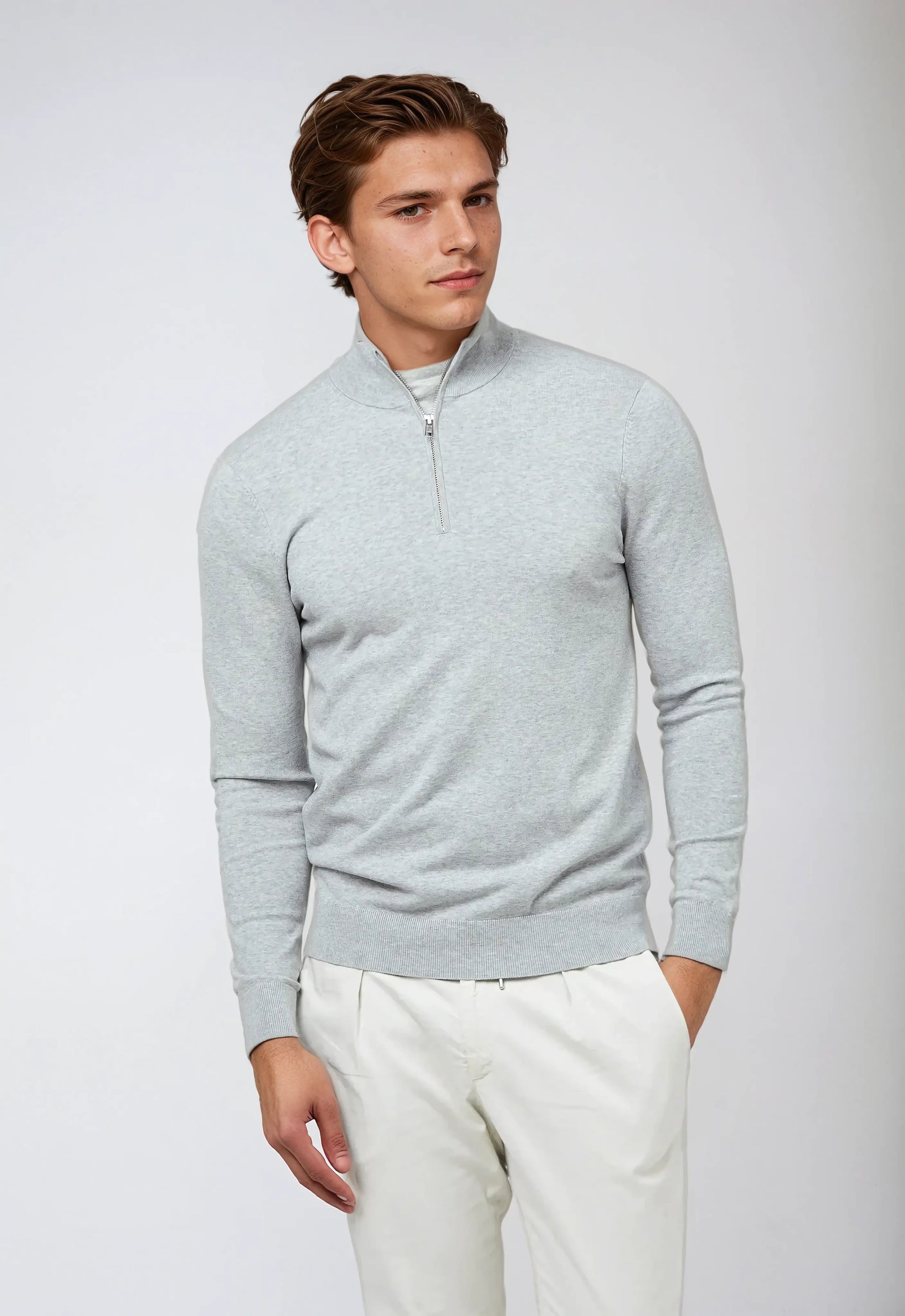 Herre Halv Lynlås Sweatshirt Casual Stil til Hverdagsbrug 2