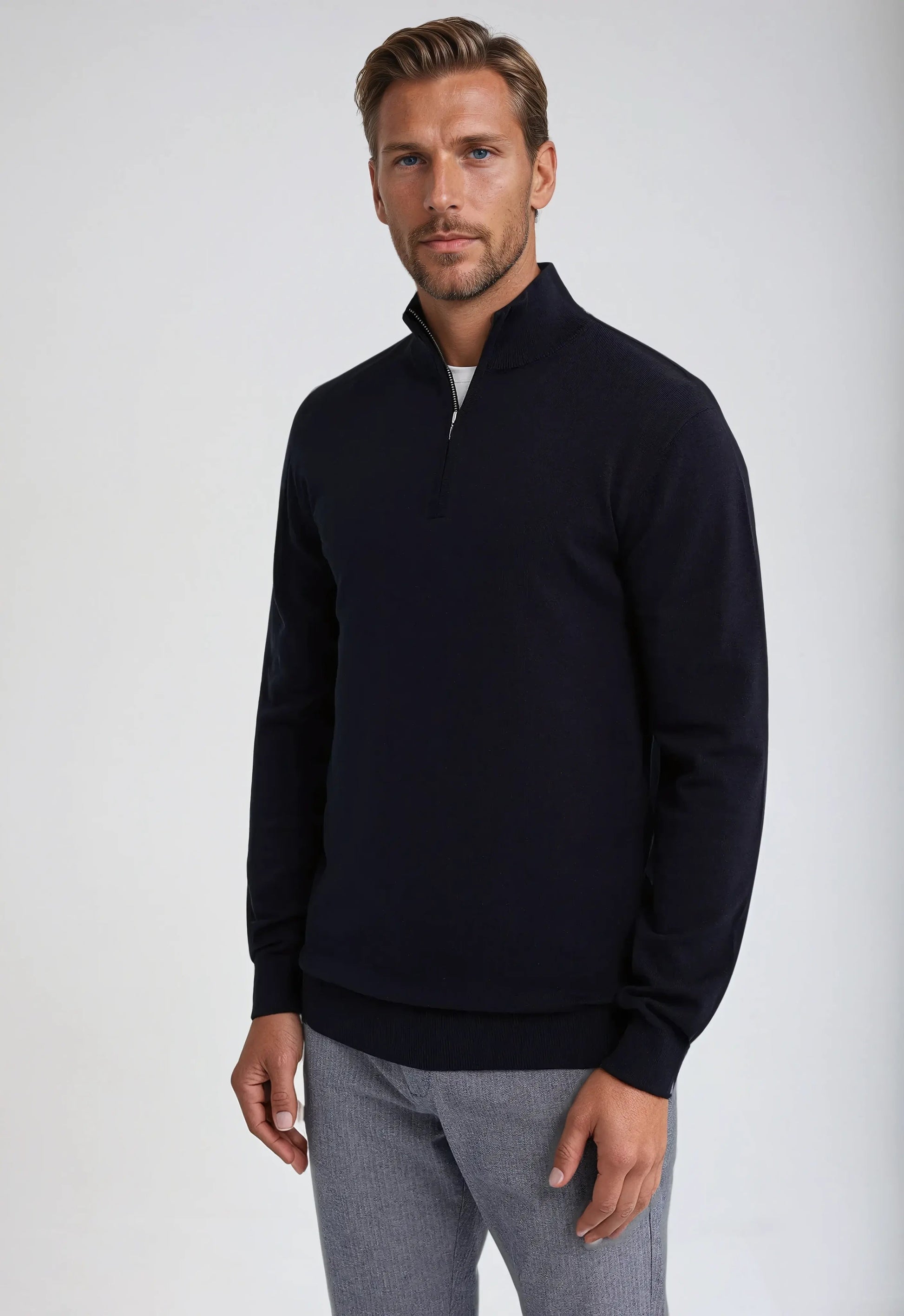 Herre Halv Lynlås Sweatshirt Casual Stil til Hverdagsbrug 4