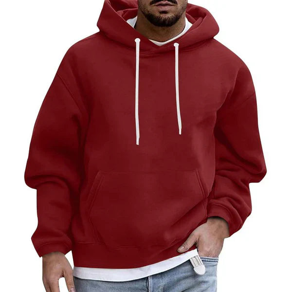 Herre Hoodie med Lommer og Komfortabel Pasform 3
