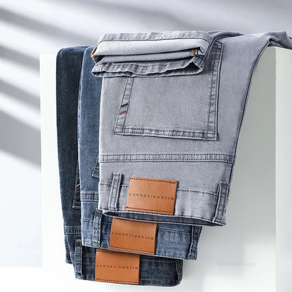 Herre Jeans Højtaljet Med Lige Ben 1