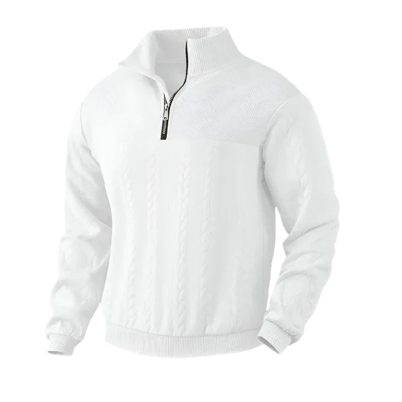 Herre Kabelstrik Halv Lynlås Jumper 0