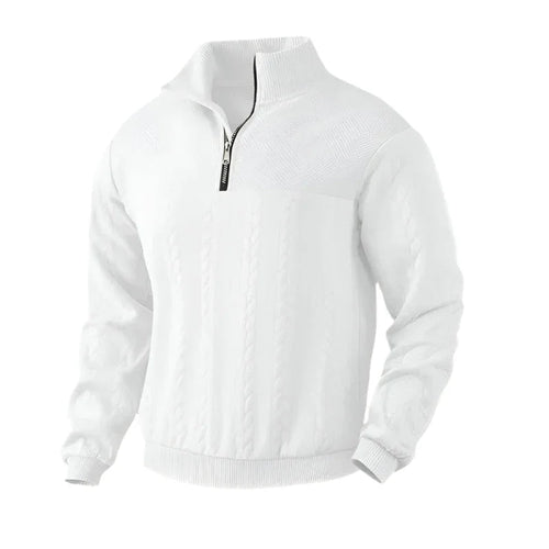 Herre Kabelstrik Halv Lynlås Jumper 0