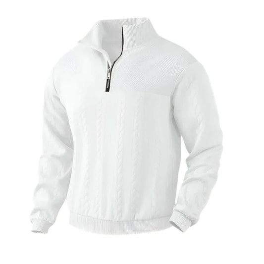 Herre Kabelstrik Halv Lynlås Jumper 0