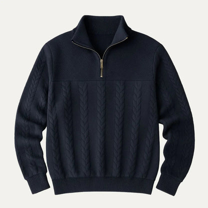 Herre Kabelstrik Halv Lynlås Jumper 3