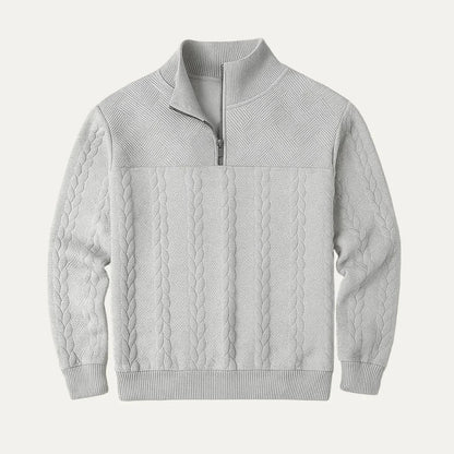 Herre Kabelstrik Halv Lynlås Jumper 4