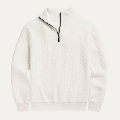 Herre Kabelstrik Halv Lynlås Jumper 5